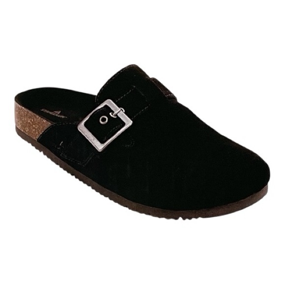 STAHEEKUM Black Suede Crescent Slip-On Mules - Picture 1 of 11